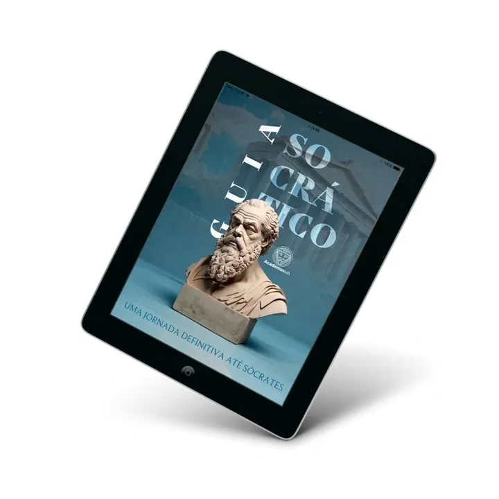 O Guia Socrático aberto num tablet